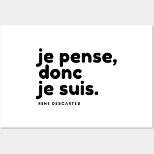 je pense donc je suis - Rene Descartes Posters and Art